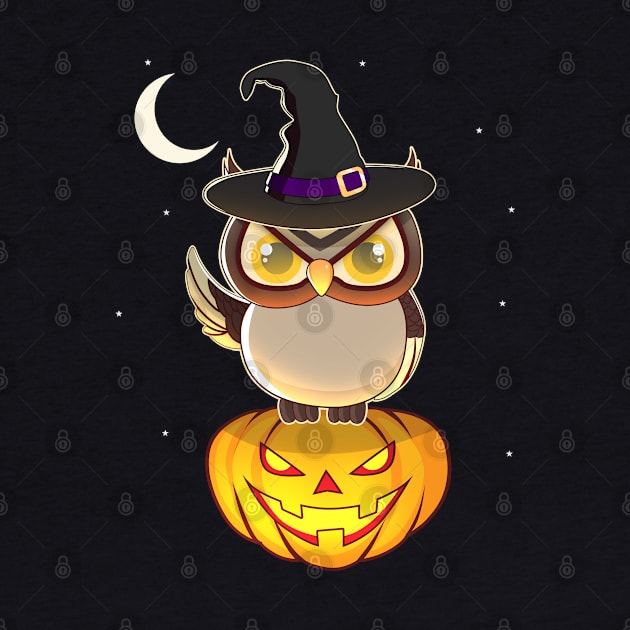 Night Owl Witch With Jack O Lantern Halloween by TheBeardComic